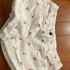 Crewcuts NWOT white denim cherry shorts sz 12